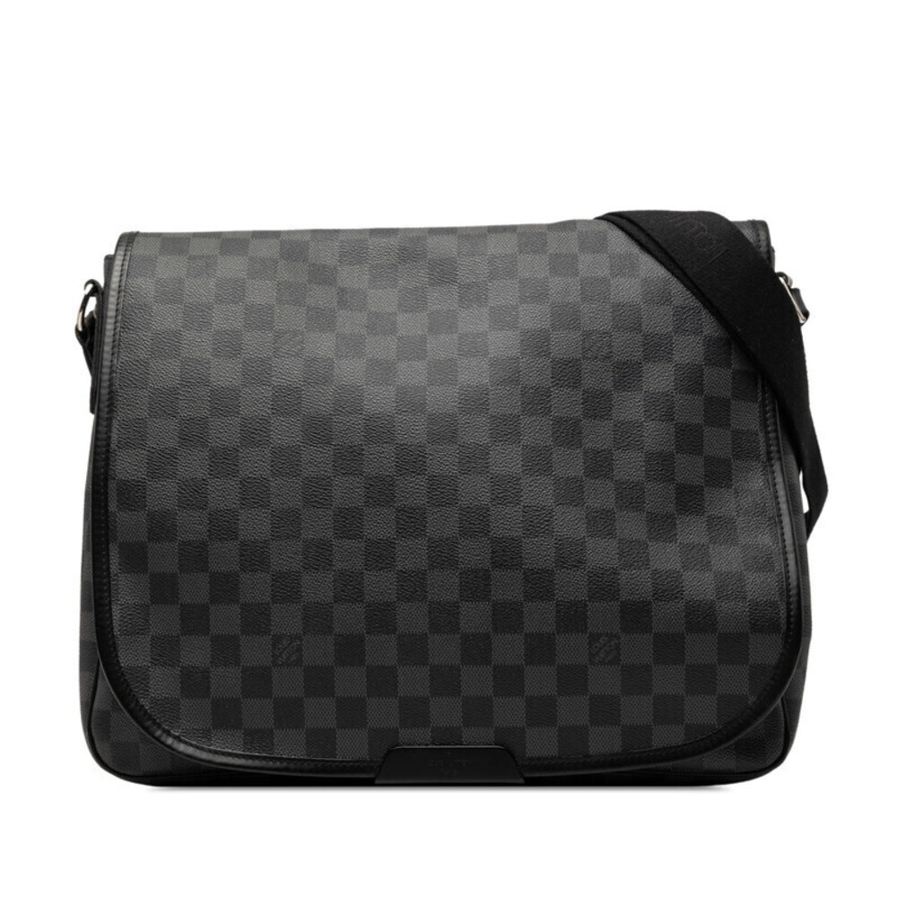 Louis Vuitton Damier Graphite Black Daniel Crossbody Bag Black Leather